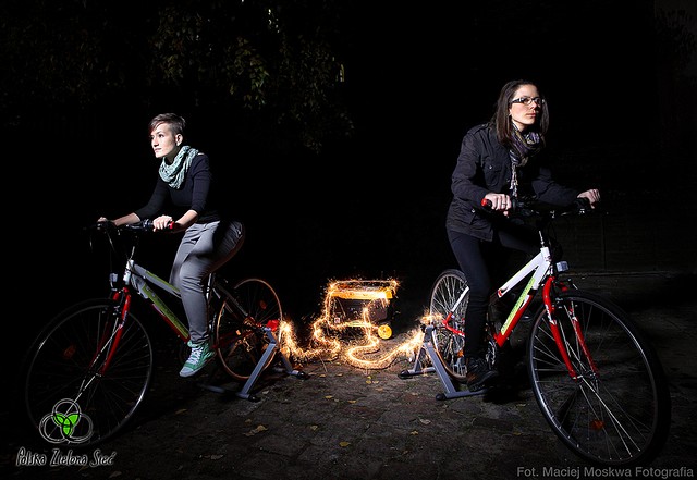 Rowerowa elektrownia 2 rowery prądotwórcze