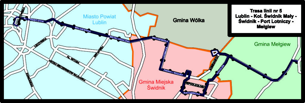 MPK Lublin: Rusza nowa linia do Świdnika i Mełgwi 1 mapka_5